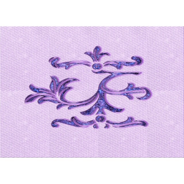 Ahgly Company Machine Washable Indoor Rectangle Transitional Heliotrope Purple Area Rugs, 5' x 7'