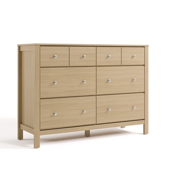 Storkcraft Horizon Commode 6 tiroirs, Bois flotté
