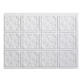 thumbnail image 3 of Fasade Traditional Style 10 Decorative Vinyl Backsplash Kit Matte White 15 sq ft, 3 of 6