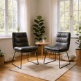 thumbnail image 3 of Homy Casa 4 Piece Upholstered Dining Chairs with Anti Rust Metal Legs and Adjustable Foot Pads, 3 of 7