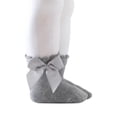 thumbnail image 4 of Kmbangi Kids Socks Toddler Solid Color Short Tube Socks with Big Bowknot, 4 of 8