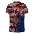 thumbnail image 4 of Mefallenssiah T-Shirt à Manches Courtes pour Homme Homme Décontracté Col Rond Populaire Impression Drapeau Numérique 3D Chandail Entraînement Physique Sport Manches Courtes T-Shirt Blouse Rose, 4 of 4