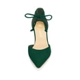 thumbnail image 2 of BLISSFUL STEP Women's Ankle Tie Block Heel Pointed Toe Dress Pumps, 2 of 6