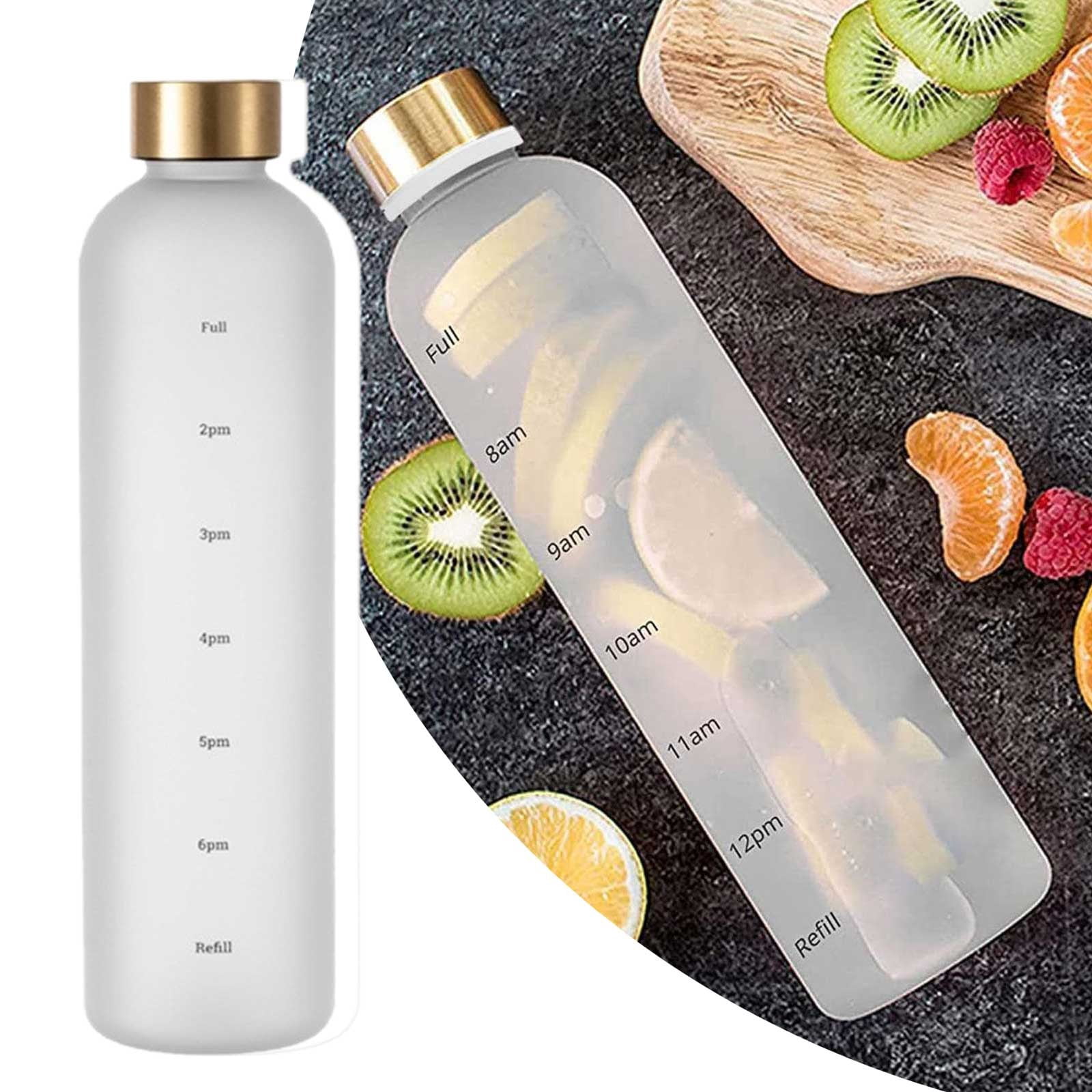 Glass & Bottle Motivational Water Bottle 1000ML Reusable Space Cup for Outdoors and Everyday Hydration