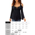 thumbnail image 2 of Blouse Tunique Décontractée à Épaules Dénudées pour Femmes, 2 of 2