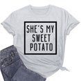 thumbnail image 1 of Meichang T-Shirts pour Femmes, Hauts de la Saint-Valentin, Imprimé Cœur d'Amour Doux, T-Shirts Mignons, Col Rond, Manches Courtes, T-Shirts de Vacances, Saint-Valentin, 1 of 4