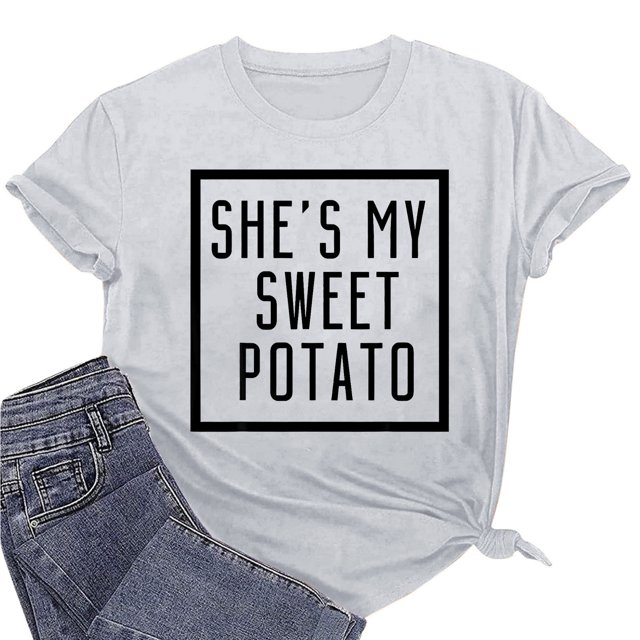 Meichang T-Shirts pour Femmes, Hauts de la Saint-Valentin, Imprimé Cœur d'Amour Doux, T-Shirts Mignons, Col Rond, Manches Courtes, T-Shirts de Vacances, Saint-Valentin