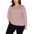 thumbnail image 4 of Haut en Tricot pour Femmes Grande Taille Col Rond Chemise Queue Côtelée 2X, 4 of 4