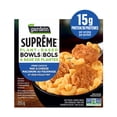 thumbnail image 1 of Gardein Suprême Fried Chick’n Mac & Cheeze Frozen Dinner Bowl, Elbow Pasta and Plant-Based Chicken in a Creamy Plant-Based Sauce, 16g of Protein, Frozen Meal, 255g, 1 of 7