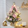thumbnail image 1 of HOZADOIE Mini Pendant Home Decoration Mini Christmas Tree Flocking White Christmas Tree Ornaments Small Encrypted Decoration Desktop, 1 of 6