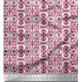 thumbnail image 1 of Soimoi Polyester Crepe Fabric Damask Ethnic Printed Fabric 1 Yard 42 Inch Wide, 1 of 3