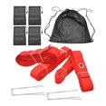 thumbnail image 2 of Lipstore Ensemble d'Accessoires pour Lignes de Terrain de Volleyball de Plage Sangle en Sangle 16 m et 8 m Rouge, 2 of 8