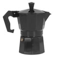 thumbnail image 1 of 150ML 3 Cups Aluminum Coffee Pot Percolator Italian Cafetiere Household Moka Coffee Tea MakerBlack, 1 of 7