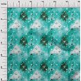 thumbnail image 2 of oneOone Georgette Viscose Turquoise Green Fabric Abstracts Sewing Material Print Fabric By The Yard 42 Inch Wide, 2 of 4