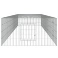 thumbnail image 3 of vidaXL 4-Panel Rabbit Cage 433x109x54 cm Galvanised Iron, 3 of 4