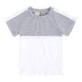 thumbnail image 3 of Fall Saving! HVOBTTY Girls Casual 2 Piece Short Sleeve Set, Girl's Solid Color Threaded Round Neck Short Sleeved and Shorts 2-Piece Set Gray, 100, 3 of 4