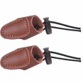 thumbnail image 2 of 2pcs Leather Thumb Ring Finger Guard Tab Glove Bow Protection Brown, 2 of 11