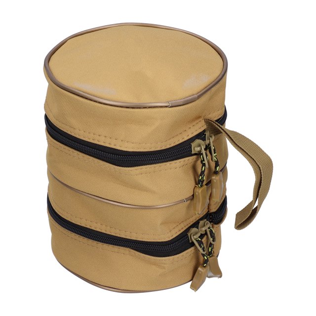 Fishing Round Fishing Reel Storage Bag Double Layer Fishing Tackle Bag Protective Case Pouch