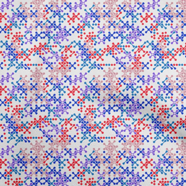 oneOone Silk Tabby Medium Blue Fabric Abstracts Sewing Material Print Fabric By The Yard 42 Inch Wide
