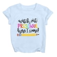 thumbnail image 5 of TZEWGL Cartoon Pencil Letter Print Short Sleeve Crewneck Basic Tees For Newborn Top For Girls Boys size 8-9T, 5 of 5