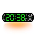 thumbnail image 2 of Penkiiy 13.7 Inch Large Digital Wall Clock with Remote Control, RGB Atmosphere Lights with 9 Scenes Mode, Dual Alarms with Big LED Display, Auto DST, Temperature for Living Room Gaming, 2 of 7