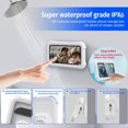 thumbnail image 2 of 4th Gen Rotatable & Retractable Waterproof Shower Phone Holder with HD Touch Screen - Wall-Mounted, Drill-Free Installation for Bathroom/Kitchen - Universal Fit for Phones Up to 7 Inches, White, 2 of 6