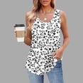 thumbnail image 2 of UPPADA Camisoles Mignonnes pour Femmes Tendance Col Rond à Fleurs Hauts d'Été Sans Manches Blouses Chic Décontracté Débardeurs Graphiques Noir,2TG, 2 of 5
