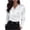 White, variant on Zwiiyzr Womens Casual Solid Color V Neck Shirt Long Sleeve Loose Fit Blouse Soft Breathable Comfortable Office Wear Daily Basic Top Black