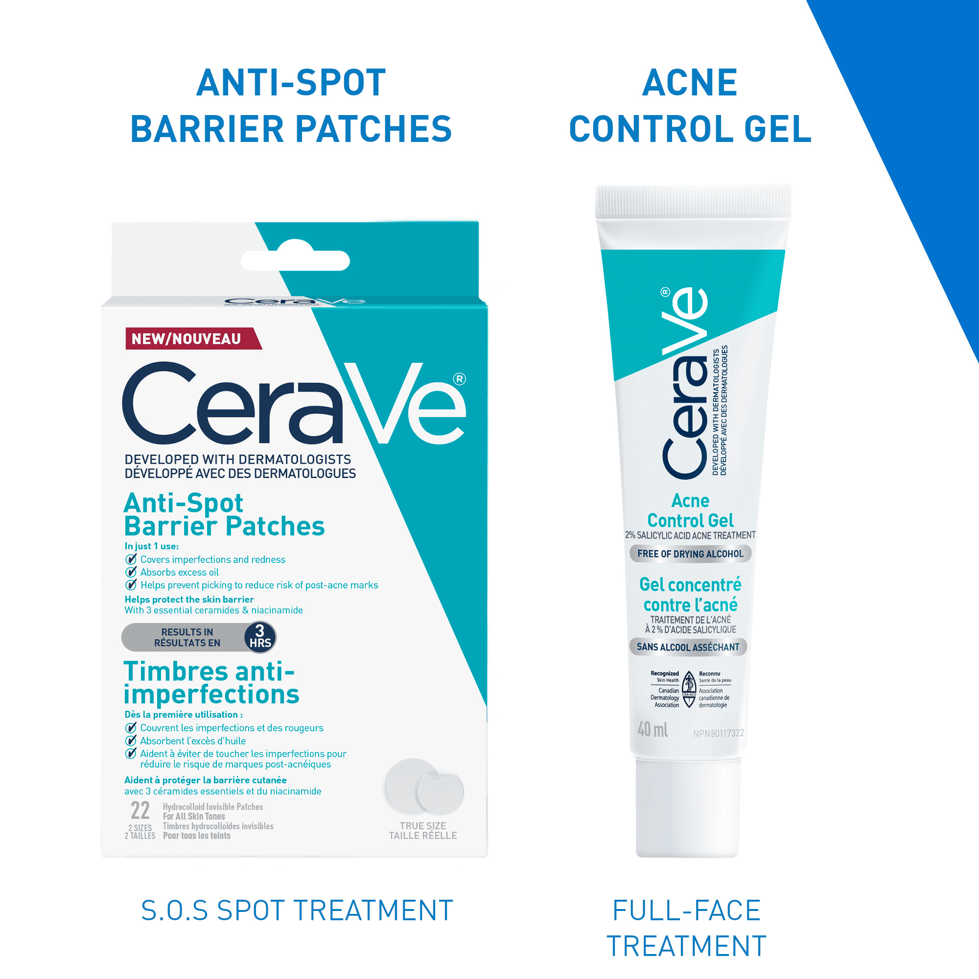 CeraVe Timbres Anti-Spot Barrière, Pansements Hydrocolloïdes Invisibles avec Céramides et Niacinamide