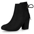 thumbnail image 1 of Unique Bargains Bottines à Talon Bloc à Lacets à l'Arrière pour Femmes, 1 of 7