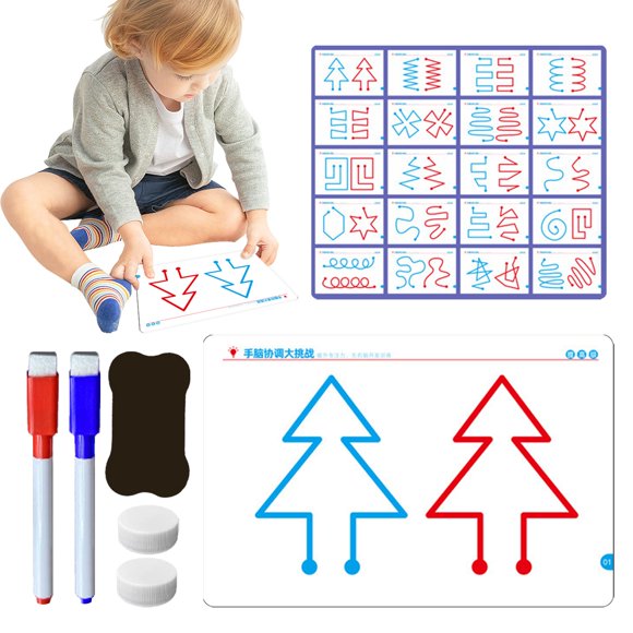 Carte de Développement du Cerveau Gauche et Droite pour Interaction Parent-Enfant / Jeu de Cartes d'Entraînement Cérébral 20 Jeu de Cartes d'Entraînement Cérébral Carte de Coordination Main-Cerveau Habiletés Motrices 20 ml