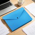 thumbnail image 2 of ZTTD Felt File Folder, Durable Briefcase, Document Bag, Paper File Folders, Portfolio Case, Letter Envelope, Handbag Button Closure, for Office Home S-chool Stationery (Z06-Sky Blue), 2 of 9