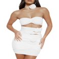 thumbnail image 1 of Women‘s Solid Color Hollow Dress with Choker, 1 of 7