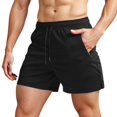 thumbnail image 1 of Men's Running Shorts with Zipper Pockets Gym Athletic Workout 5" Shorts for Men, 1 of 5