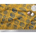 thumbnail image 2 of Soimoi Moss Georgette Fabric Grains & Fish Food Print Fabric by Yard 42 Inch Wide, 2 of 3