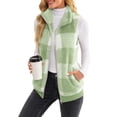 thumbnail image 4 of Innerwin Waistcoat Zip Up Ladies Fleece Vest Work Sleeveless Lightweight Sherpa Jacket Fluorescent Green 2XL, 4 of 6