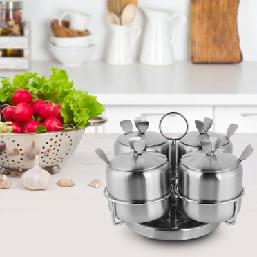 Stainless Steel Spice Jars Cover Jars, Storage Containers, For Salt For Kitchen Restaurant Spices