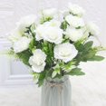 thumbnail image 4 of Cheapark 5 Stems Simulation Flower Bouquet Artificial Roses Centerpiece for Mother's Day Party Wedding Hall Indoor Home Decor, 4 of 6