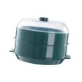 thumbnail image 3 of GUOOL Cuiseur Vapeur Rond pour Micro-Ondes Cuisson Rapide Couverture Transparente Empilable Cuisine Vert double Couche, 3 of 9