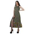 thumbnail image 3 of Moomaya Robe Longue Maxi de Fête pour Femmes en Rayonne Imprimée à Encolure Licou avec Fente avant, 3 of 4