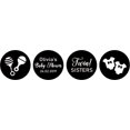 thumbnail image 2 of Darling Souvenir Candy&nbsp;Chocolate Labels Twins Sisters Custom Stickers 190 Pcs-Black, 2 of 2