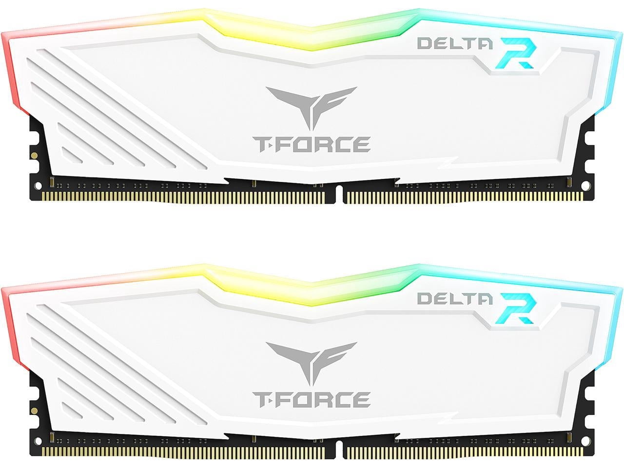 Team T-Force Delta RGB 16 Go (2 x 8 Go) 288 Broches RAM PC DDR4 3200 (PC4 25600) Mémoire de Bureau Modèle TF4D416G3200HC16FDC01