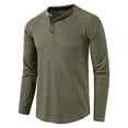 thumbnail image 2 of CEHVOM Men Long-Sleeve Beefy Muscle Basic Solid Pure Color Blouse Tee Shirt Top Sale, 2 of 5