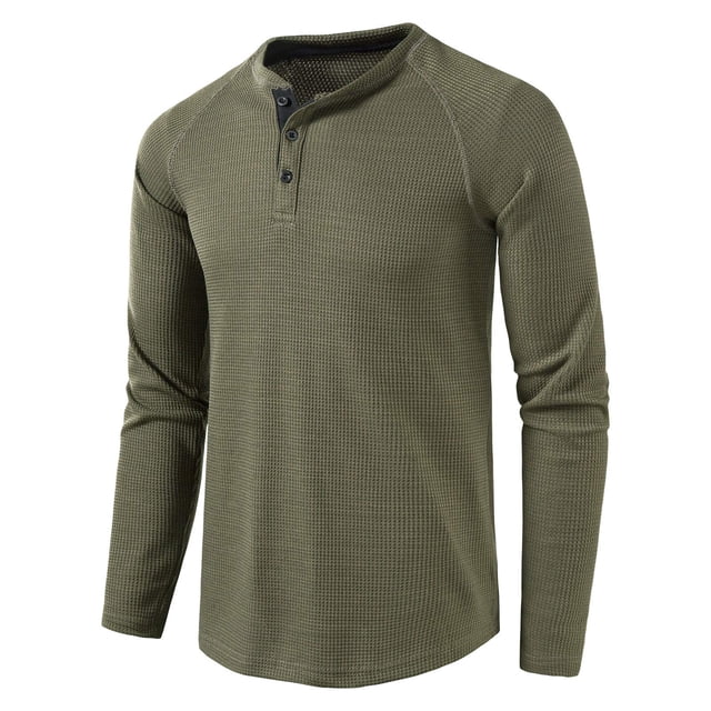 Men Long-Sleeve Beefy Muscle Basic Solid Pure Color Blouse Tee Shirt Top