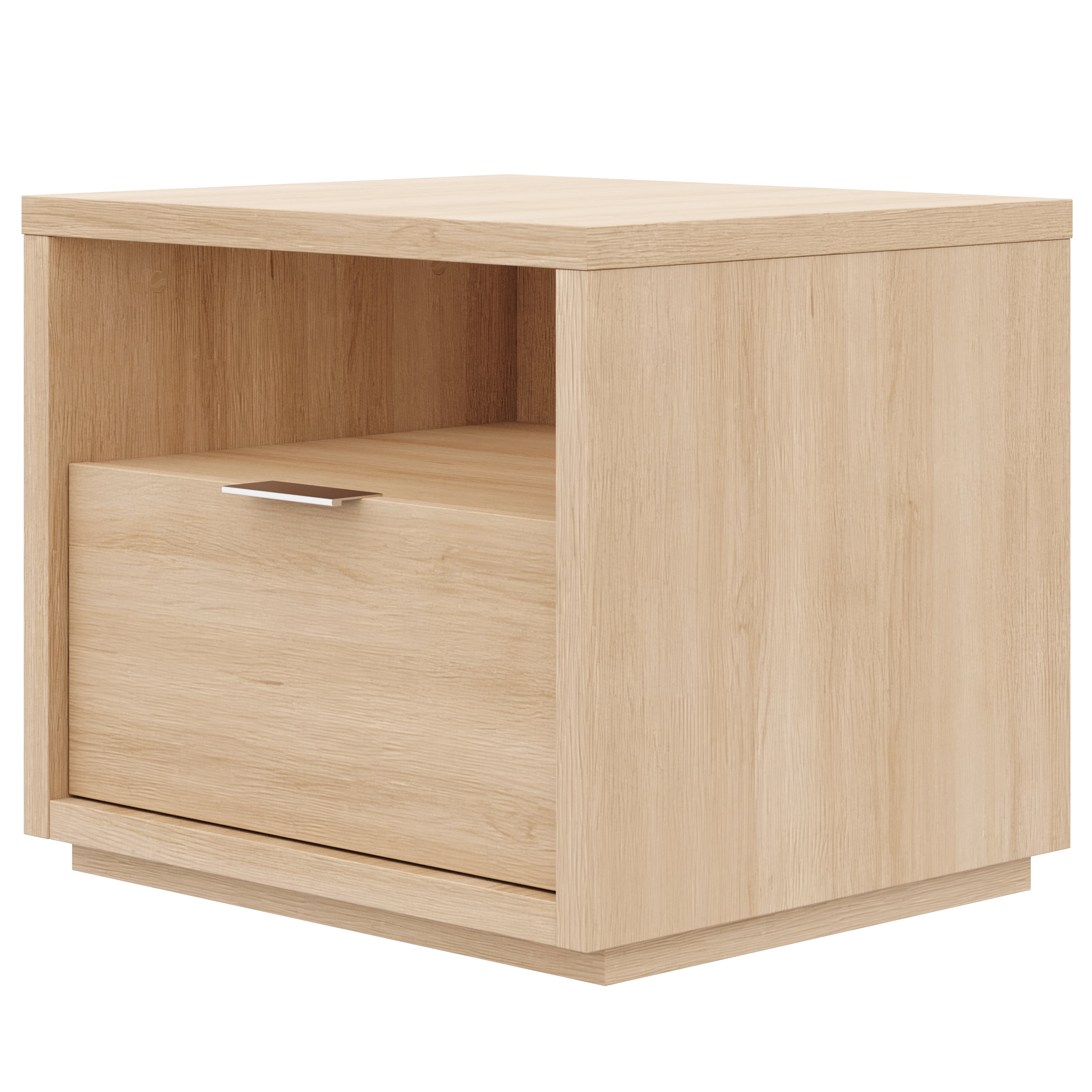 Table de chevet à 1 tiroir Nexera, Chêne blond naturel
