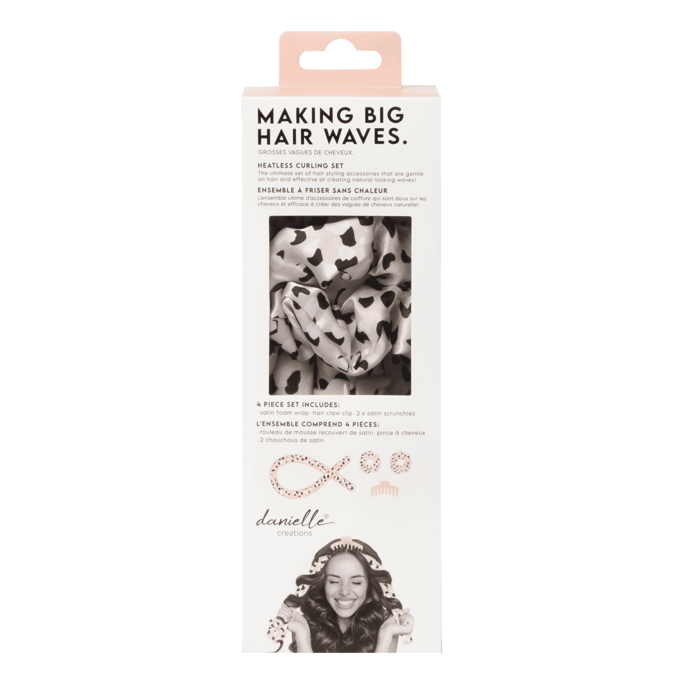 Danielle Creations Heatless Satin Hair Curlers, Nude