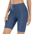 thumbnail image 1 of Shorts de Bain pour Femmes avec Poches Taille Haute Longs, 1 of 7
