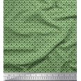 thumbnail image 1 of Soimoi Green Poly Georgette Fabric Scales Geometric Print Sewing Fabric Yard 52 Inch Wide, 1 of 3
