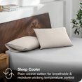 thumbnail image 2 of Bare Home Percale Weave Pillowcase Set - 300 Thread Count - 100% Organic Cotton - Standard, French Beige, 2 of 4