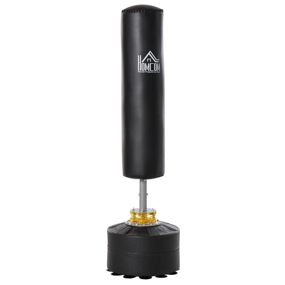 Soozier Free Standing Punch Bag Boxing Stand w/ Fillable Base Adjustable Height
